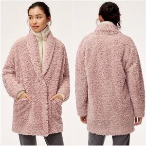 Aritzia Pink Teddy Coat